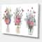 Designart - Bouquets Of Wildflowers In Transparent Vases II - Farmhouse Canvas Wall Art Print